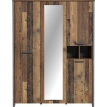 Bild für Forte 'CLIF' Kleiderschrank old wood vintage Beton dunkelgrau 156 cm