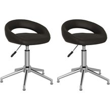 Bild für vidaXL Esszimmerstühle 2 Stk. Drehbar Schwarz Kunstleder