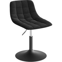 Bild für WOLTU 1 X Verstellbarer Sitzhocker Stuhl Arbeitshocker Bürohocker Esszimmerstuhl Schminkhocker Kommerzieller Shop Mehrzweck 360° Schwenken Samt Schwarz Sitz 38-49. 5cm Hoch