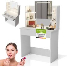 Bild für Juskys Schminktisch Zoey mit Touch-LED-Spiegel