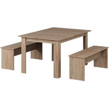 Bild für Esstisch Set Sentio Sonoma 137.6 x 92.8 cm mit 2 Bänken Vicco