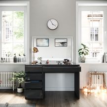 Bild für Schminktisch Sherry Anthrazit 120 cm mit LED-Spiegel Vicco