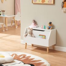 Bild für Spielzeugkiste Aavanrar 60x30x43 cm Weiß [en. casa]