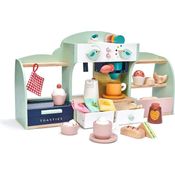 Kinderküchen Zubehör, \"Cafe Birds Nest\", aus Gummibaum Holz, mit Zubehör, tender leaf toys