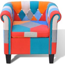 Bild für vidaXL Sessel mit Patchwork-Design Stoff [241027]