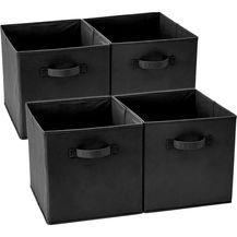 Bild für EZOWare Aufbewahrungskörbe 4er Pack Stoffboxen Aufbewahrungsbox Faltboxen für Kleidung Spielzeug Kinderzimmer