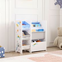 Bild für Kinderregal Vimianzo Koala-Motiv Weiß / Grau / Blau [en. casa]