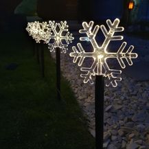 Bild für LED-Leuchtstäbe Schneeflocke 5er-Set warmweiß