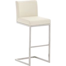 Bild für CLP Barhocker Paros mit Kunstlederbezug Edelstahl Fußablage bis 240 kg belastbar,creme