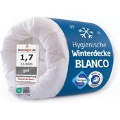 Bettdecke 155x220 BLANCO | Flauschige Schlaf-Decke mit Feuchtigkeitsmanagement & hoher Atmungsaktivität | Optimale Hygiene für Allergiker | Perfekte 4-Jahreszeiten Decke | Ganzjahresdecke 155x220