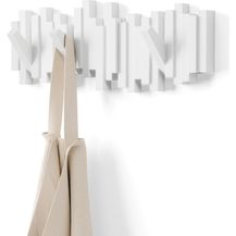 Bild für Umbra Stäbchen Garderobenhaken – Moderne und Platzsparende Garderobenleiste mit 5 Beweglichen Haken für Jacken