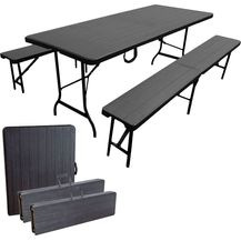 Bild für Bierzeltgarnitur Set mit 2x Bierbank und 1x Buffettisch