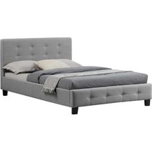 Bild für CARO-Möbel Polsterbett Oklahoma Bettgestell 120x200 cm Einzelbett Designbett inklusive Lattenrost Textilbezug in grau