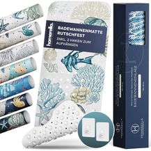 Bild für Homerella Badematte rutschfest 100% BPA frei inkl. 2 Haken zum Aufhängen 100x40cm
