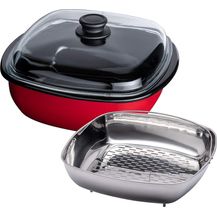 Bild für Riess Color-Rot Dampfgarer mit Glasdeckel