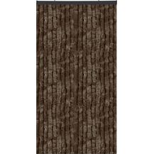 Bild für Flauschvorhang 160x220 cm in Unistreifen braun