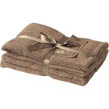 Bild für Handtuch Set 3-Teilig Frottee Saunakilt mit Knöpfen Saunatuch Saunahandtuch Damen sand