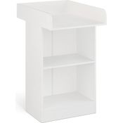 KOMTO Wickelkommode Weiß - Wickeltisch Schmal, Baby Kommode mit Wickelaufsatz abnehmbar, Baby Changing Table | Lulliblox M1