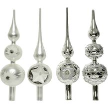 Bild für Kaemingk Weihnachtsbaumspitze Glas silber 31 cm