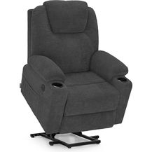 Bild für M MCombo elektrisch Aufstehhilfe Fernsehsessel Relaxsessel 7040 Massage Heizung elektrisch verstellbar USB-Anschluss (Chenille, Grau)