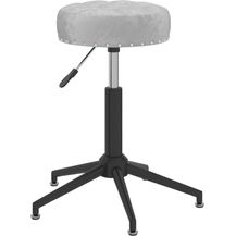 Bild für vidaXL Esszimmerstuhl Drehbar Grau Samt