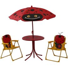 Bild für SienaGarden Kinderstuhl Marienkäfer Klappstuhl Camping Set Tisch Sonnenschirm