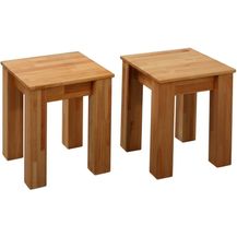 Bild für Krok Wood 2X Hocker aus Massivholz in Buche 35 x 35 x 45 cm (Bonn)