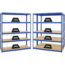 Bild für PROREGAL Mega Deal 3er-Set Schwerlastregale Giant Elephant 180 x 150 x 45 cm mit 5 Ebenen Fachlast 200kg Blau