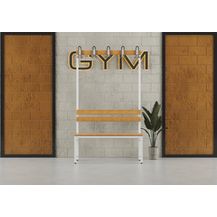 Bild für furni24 Einseitige Umkleidesitzbank mit 4 Füßen ohne Schuhrost