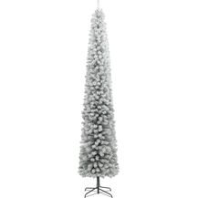Bild für vidaXL Weihnachtsbaum Schlank mit Ständer Beschneit 270 cm PVC 357686