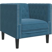 Bild für vidaXL Chesterfield-Sessel Blau Samt 372681