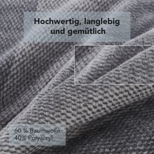 Bild für La Vida Sesselschoner Überwurf Tages-Decke grau gestreift