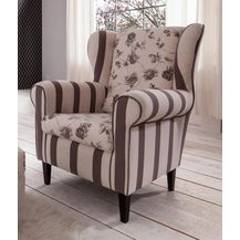 Bild für Polstersessel Ohrensessel Aversa mit schönem Landhaus Stoff