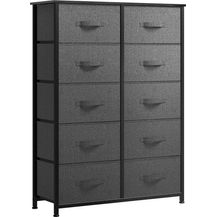 Bild für YITAHOME Kommode mit 10 Schubladen, Schrank mit Schubladen aus Stoff, Aufbewahrungskommode Industrial Stil für Schlafzimmer, Wohnzimmer, Kinderzimmer, Aufbewahrungsschrank (Dunkelgrau)