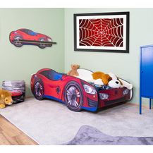 Bild für Autobett PKW SPIDER CAR mit Wandregal und LED 140x70 cm