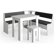 Bild für Eckbankgruppe Roman Weiß 150 x 150 cm mit Tisch Vicco