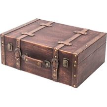 Bild für HMF Aufbewahrungsbox Handgefertigter Vintage Koffer aus Holz, Deko Koffer (1 St)