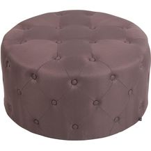 Bild für CLP Fußhocker Korsika gepolstert und gesteppt,braun Stoff