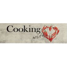 Bild für vidaXL Küchenteppich Waschbar Paprika 60x180 cm Samt 4005624