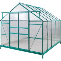 Bild für Alu Gewächshaus Frühbeet Gartenhaus Treibhaus "Den Haag" 7 m² mit 4 Dachfenster