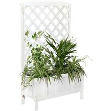 Bild für Holz Blumenkasten Rankkasten Rankgitter Blumenständer Rankhilfe Kübel Pflanzkasten Blumenkübel Spalier Rosengitter Garten