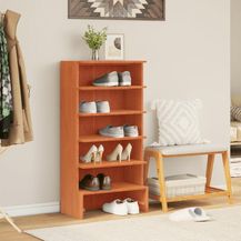 Bild für vidaXL Schuhregal Wachsbraun 52x30x104 cm Massivholz Kiefer 837393
