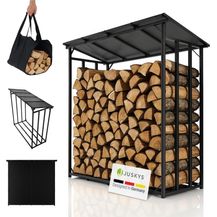Bild für Juskys Kaminholzregal mit Dach
