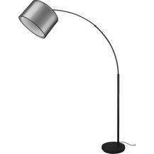 Bild für Bogenleuchte BURTON mit Stoff Organza transparent Schwarz innen Weiß