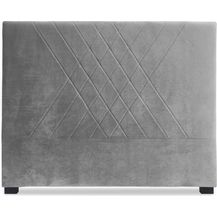 Bild für Menzzo Diam Kopfteil Bett 140cm mit Samtbezug Silber