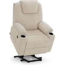 Bild für M MCombo elektrisch Aufstehhilfe Fernsehsessel Relaxsessel 7040 Massage Heizung elektrisch verstellbar USB-Anschluss (Stoff, Beige)