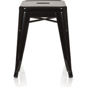 hjh OFFICE Arbeitsstuhl Arbeitshocker VANTAGGIO Metall Schwarz