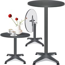 Bild für KESSER® 2in1 Stehtisch klappbar Bistrotisch Aluminium Edelstahlplatte 
