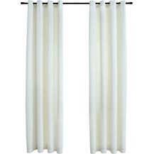 Bild für vidaXL Verdunkelungsvorhänge mit Ösen 2 Stk. Samt Creme 140x225 cm 134513