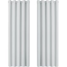 Bild für PONY DANCE Schlafzimmer Vorhänge Wärmeisolierend Verdunkelungsvorhang mit Ösen Gardinen Weiß Blickdicht Thermovorhang gegen Kälte